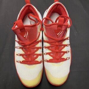 Nike Hyperdunk Red and White Sneakers